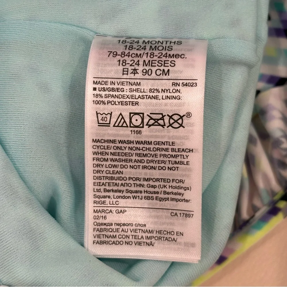 Baby Gap One Piece Baby Toddler Girl Swimsuit Size 18-24 Months